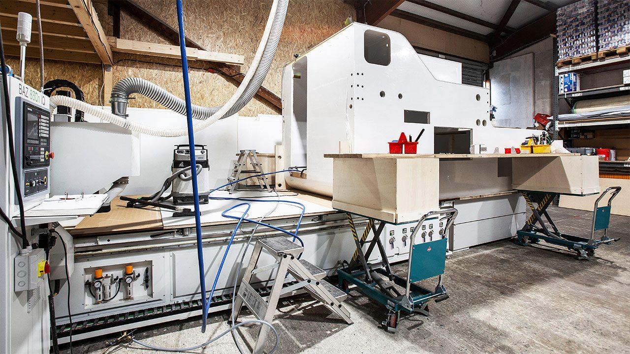 Produktion der THOKIE Wohnraumkabinen