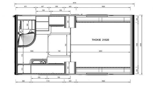  Der Wohnkabinengrundriss 215/20L 